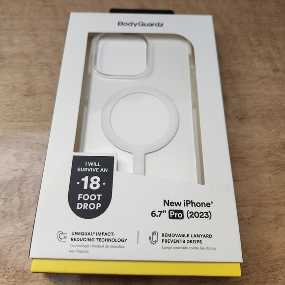 Body Guardz Ace Pro Clear / White case for iPhone 15 Pro Max 6.7" - Picture 1 of 5